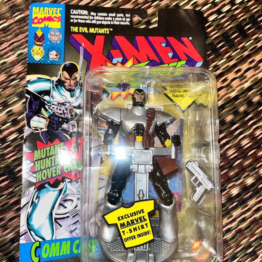 Marvel X-Men Silver Black Brown Action Figure with Hovercraft
